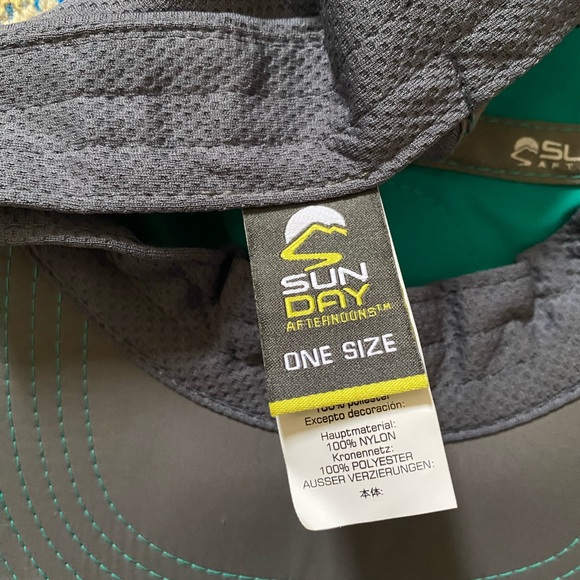 Sunday Afternoons Turquoise 5 Panel Quick Dry Nylon Sun Hat With Neck Cape - Picture 3 of 5